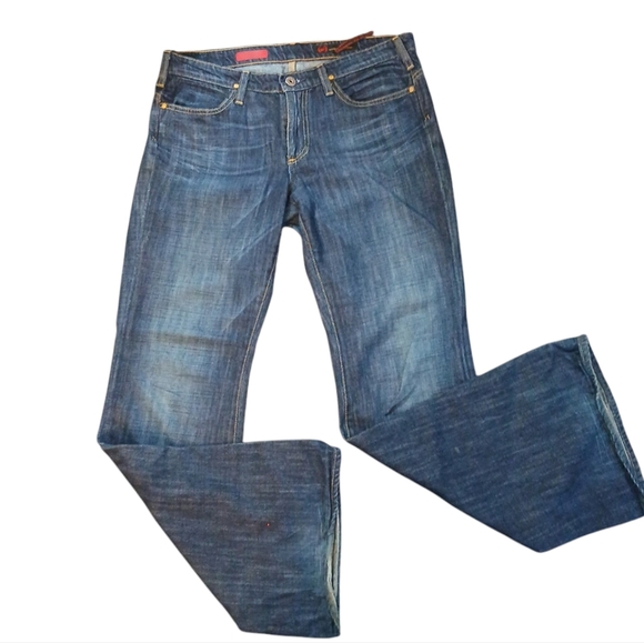AG Adriano Goldschmied The Legend Dark Wash Mid-Rise Flared Jeans Size 30 - Picture 1 of 13